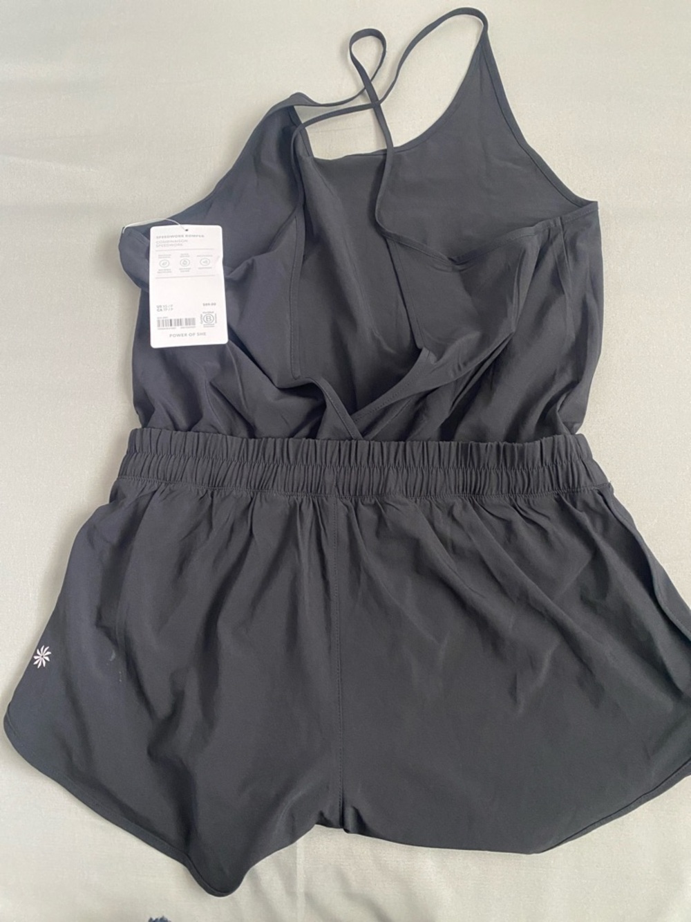 Athleta Black Strappy Romper Jumpsuit
